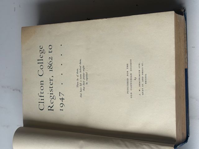 Clifton College Register 1862-1947