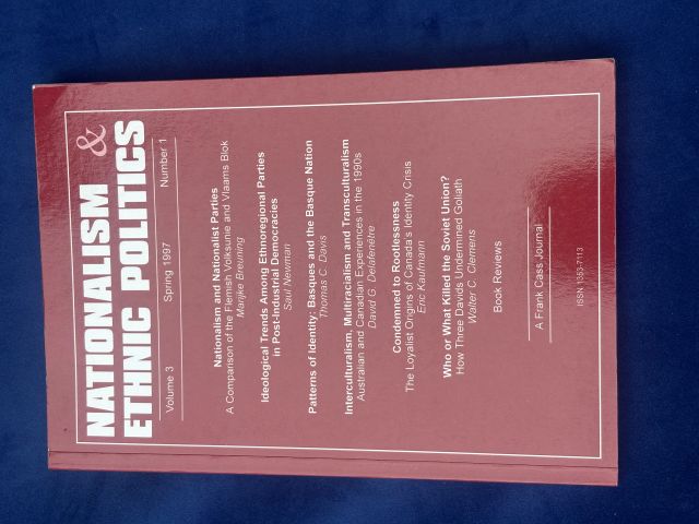 Nationalism and Ethnic Politics Volume 3 Spring 1997 Number 1