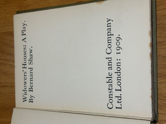 Widowers' Houses: A Play