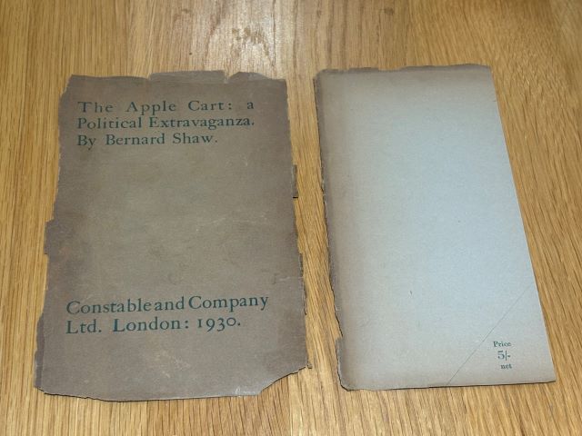 The Apple Cart. A Political Extravaganza