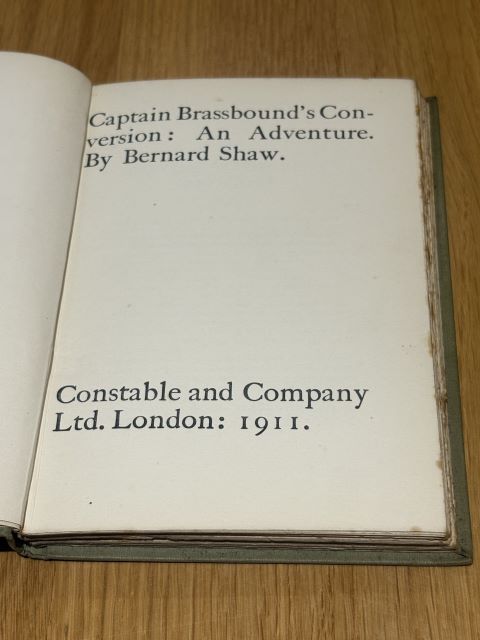 Captain Brassbound's Conversion. An Adventure