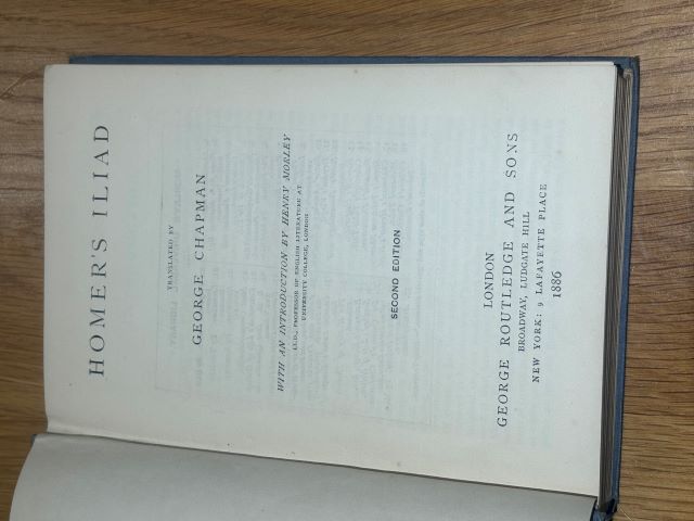Homer's Iliad translated by George Chapman