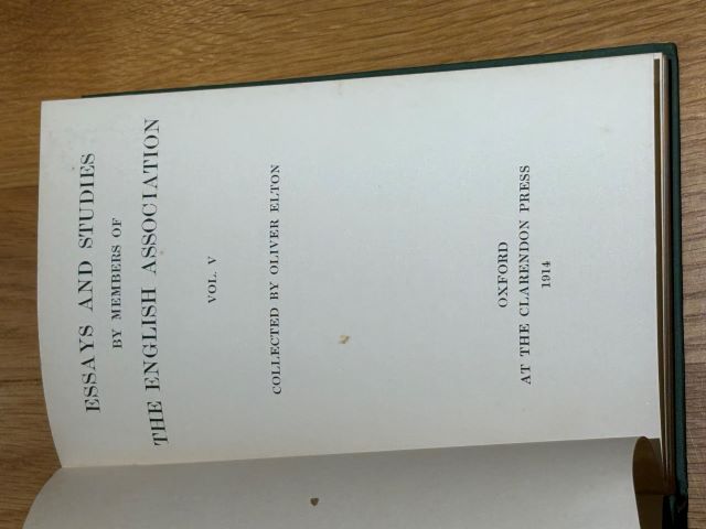 Essays and Studies by Members of the English Association - Volume V