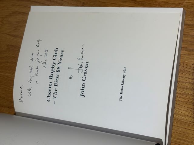 Chester Rugby Club The First 88 Years