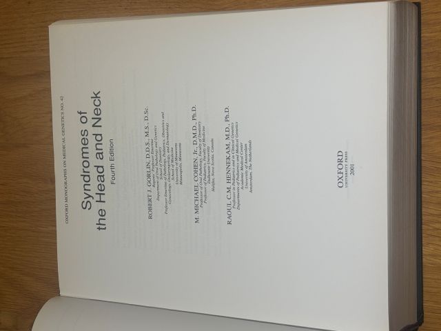Syndromes of the Head and Neck (Oxford Monographs on Medical Genetics)