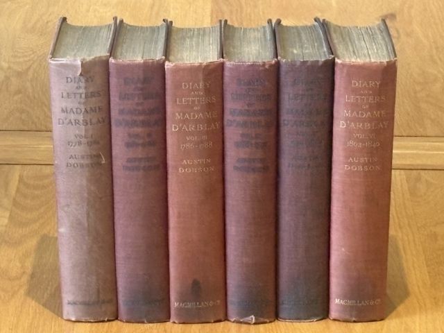 Diary & Letters of Madame D'Arblay (1778-1840) as Edited By Her Niece Charlotte Barrett - six book set