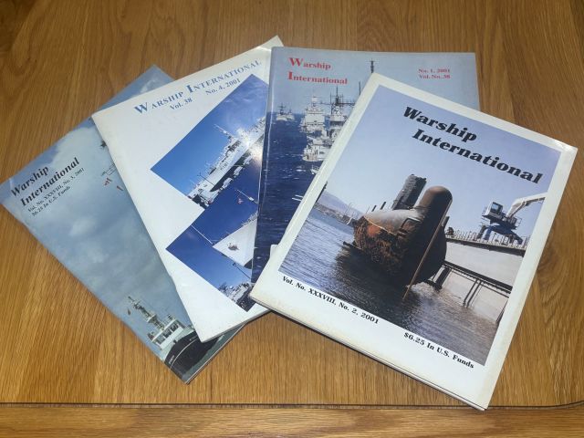 Warship International 2001 set of four Volumes 1-4