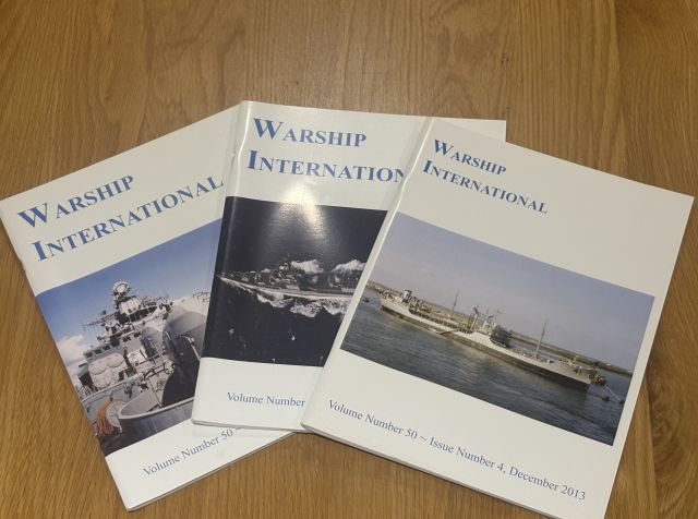 Warship International 2013 set of three Volumes 1 2 & 4