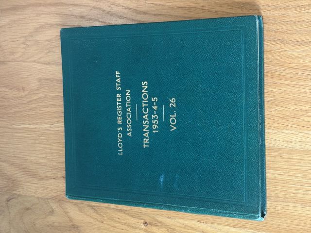 Lloyd's Register Staff Association Transactions Vol 26