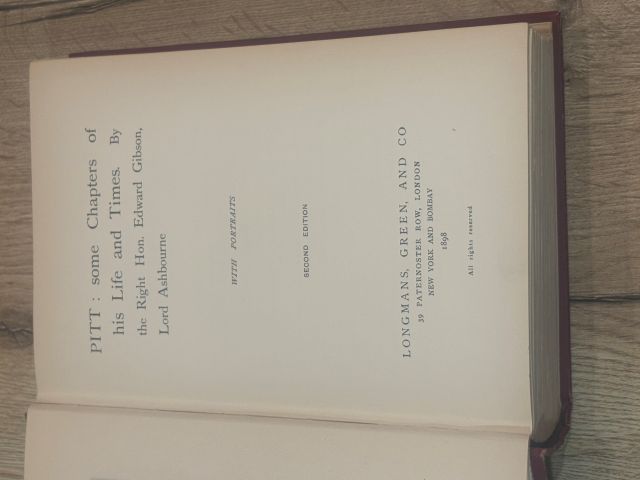 Pitt: some Chapters of his Life and Times