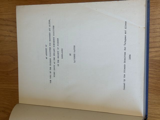 An Account of the Work of the Friends Comittee for Refugees and Aliens. First Known as the Germany Emergency Comittee of the Society of Friends 1933-1950