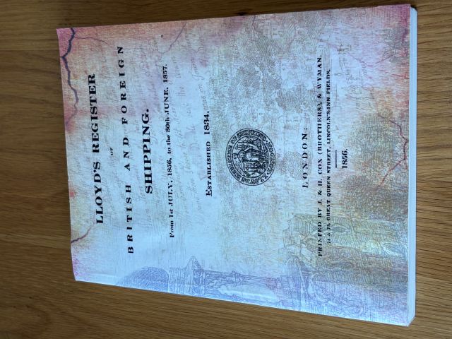 Lloyd's Register of British and Foreign Shipping from 1st July 1856 to the 30th June 1857