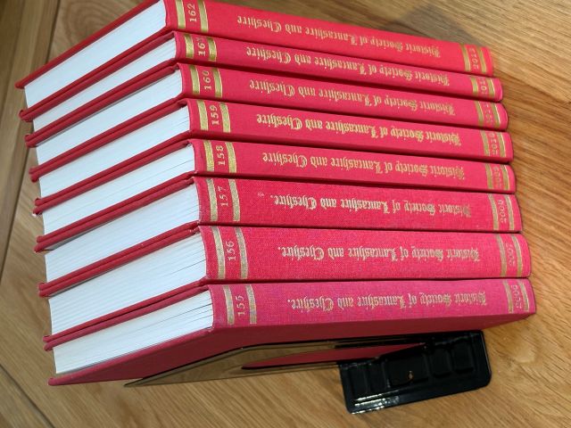 8 volumes 2006-2013 - Transactions of the historic society of Lancashire and Cheshire